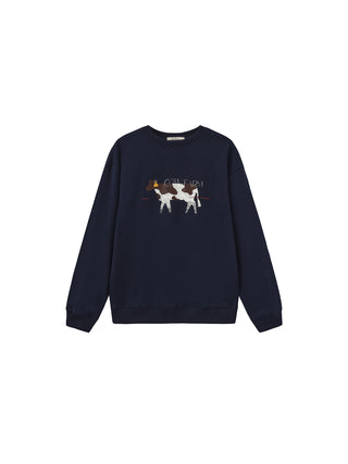 Cow Print Oversized Sweatshirt
