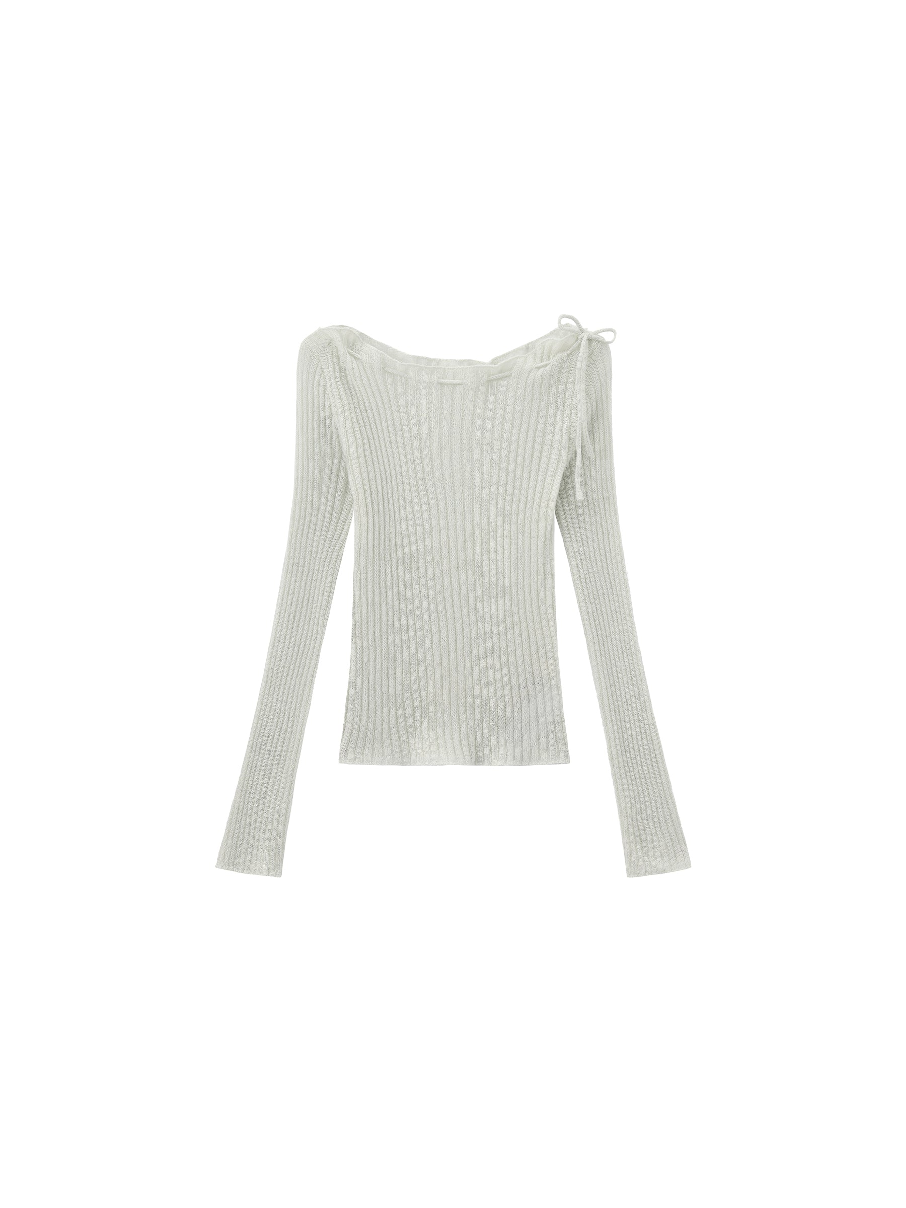 CUBIC Drawstring Rib Knit Top-13