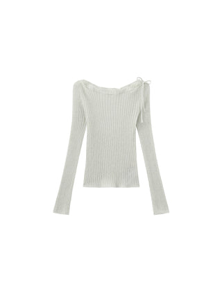 CUBIC Drawstring Rib Knit Top