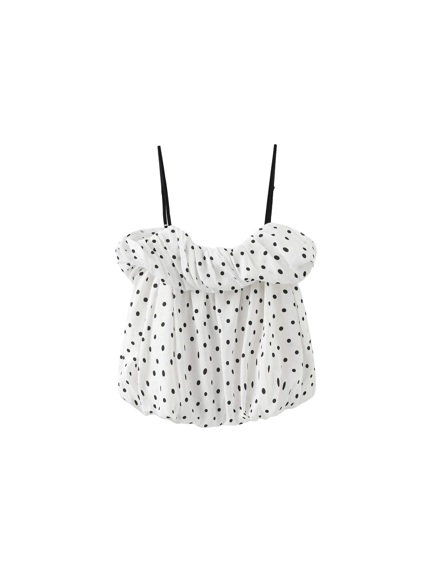 Polka Dots Print Cropped Cami Top-15