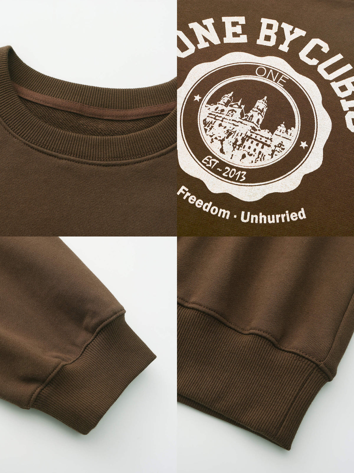 ONE BY CUBIC Oversized Crew Neck 100% Cotton Sweatshirt-10