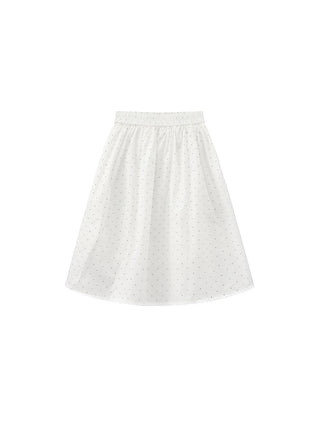 CUBIC Chic Polka Dot Lace Trim Skirt(Pre order: 7 days)