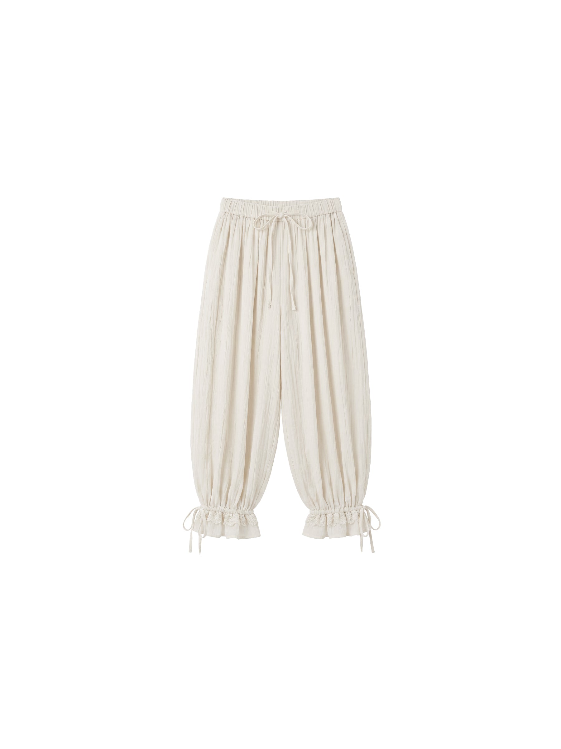 CUBIC  Lyocell Lace Ruffled  Balloon Pants-12