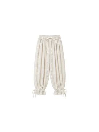 CUBIC  Lyocell Lace Ruffled  Balloon Pants