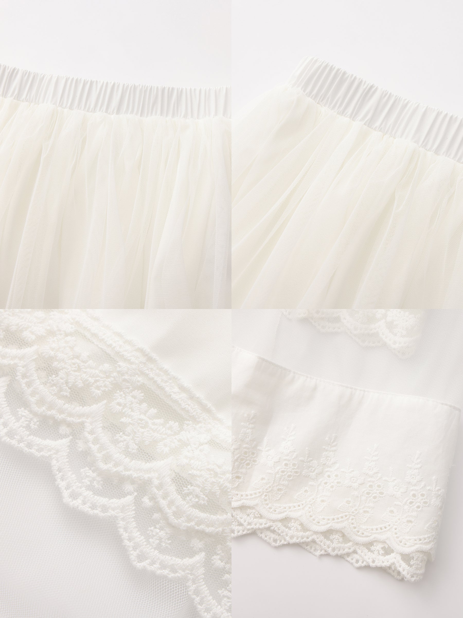 CUBIC Lace-up Mesh Skirt-13