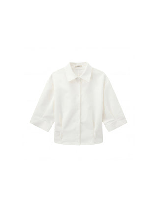 CUBIC Waist-Cinching Cropped Shirt