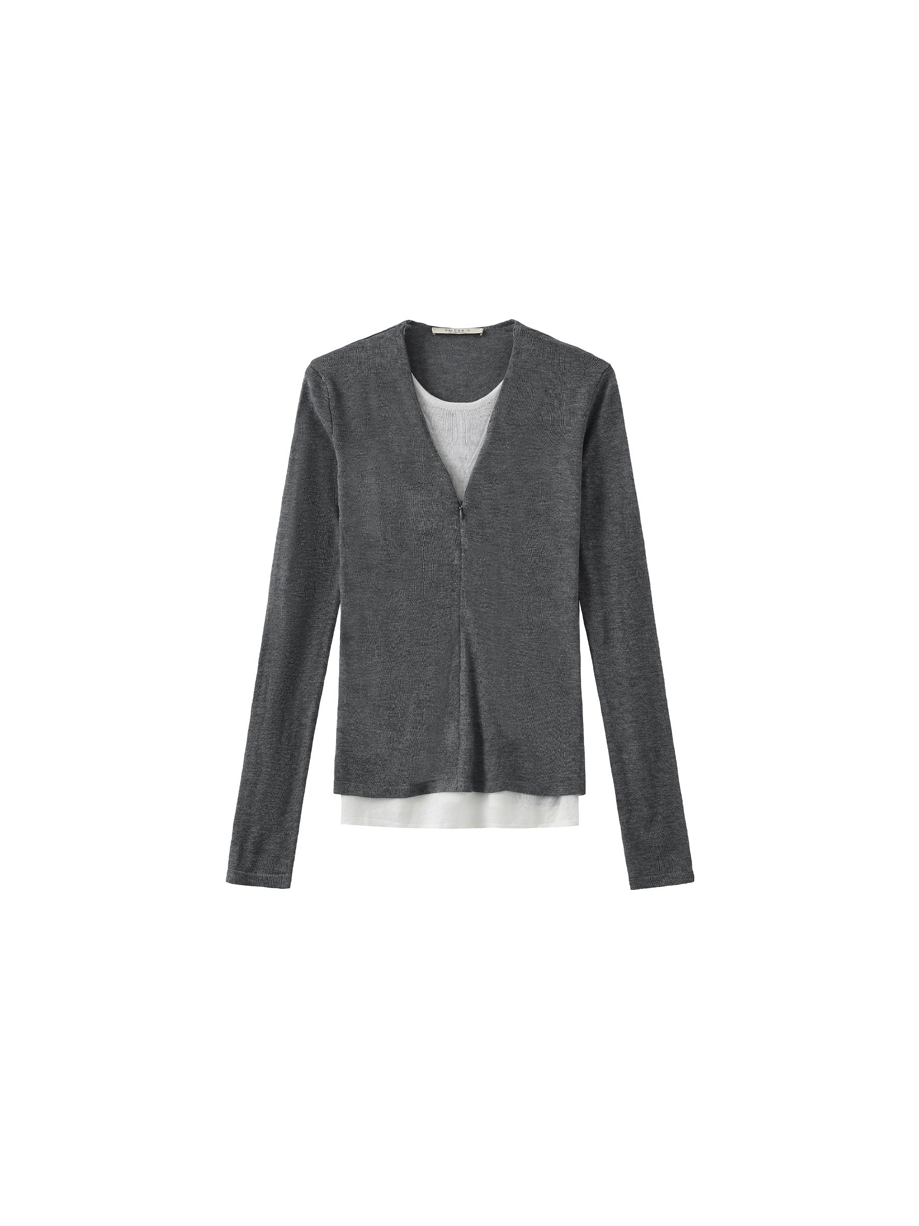 Casual Faux-Layer Knit Top-13