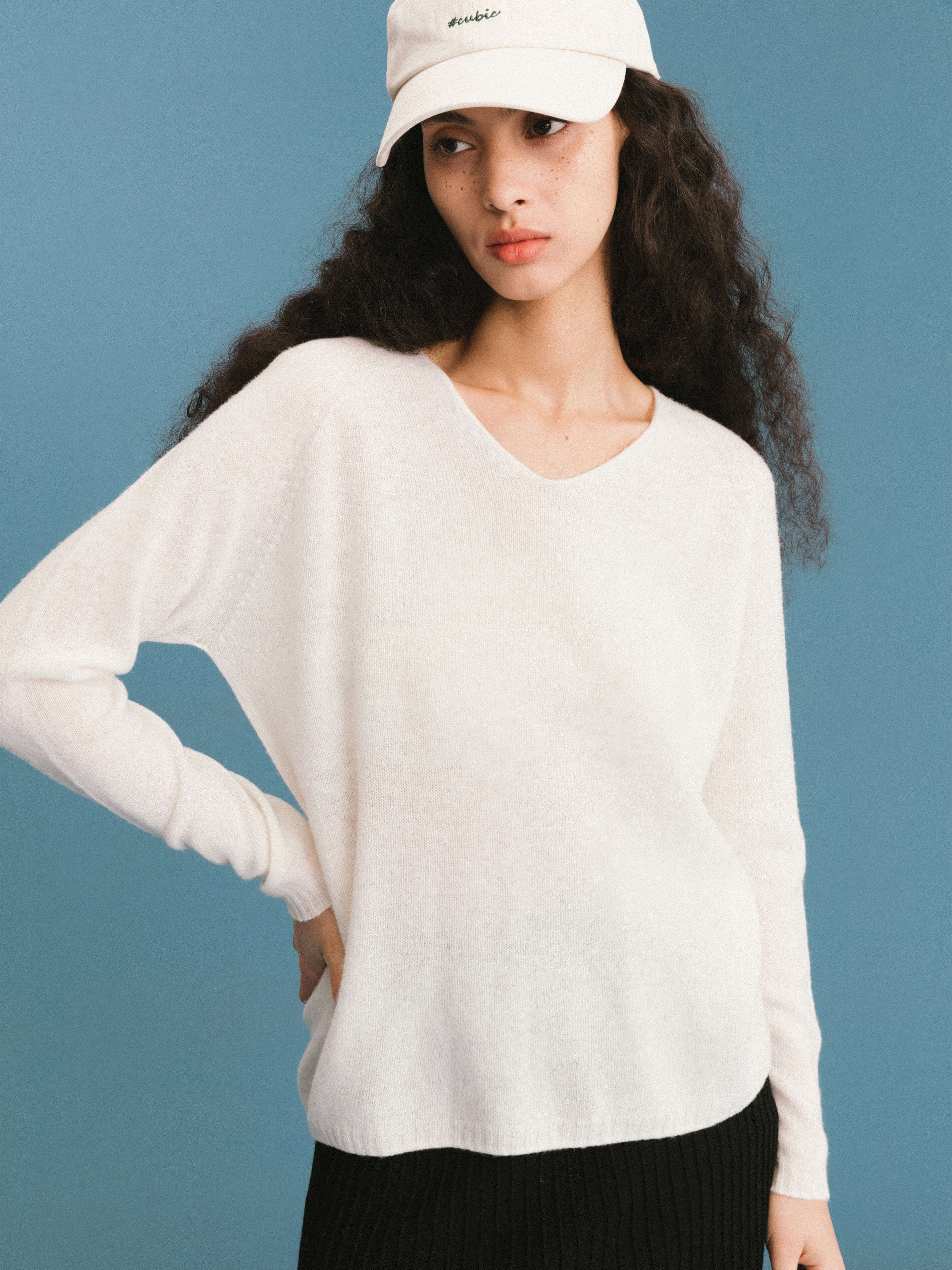 ONE BY CUBIC Boxy 100% Sheep Wool Knitwear Jumper-13