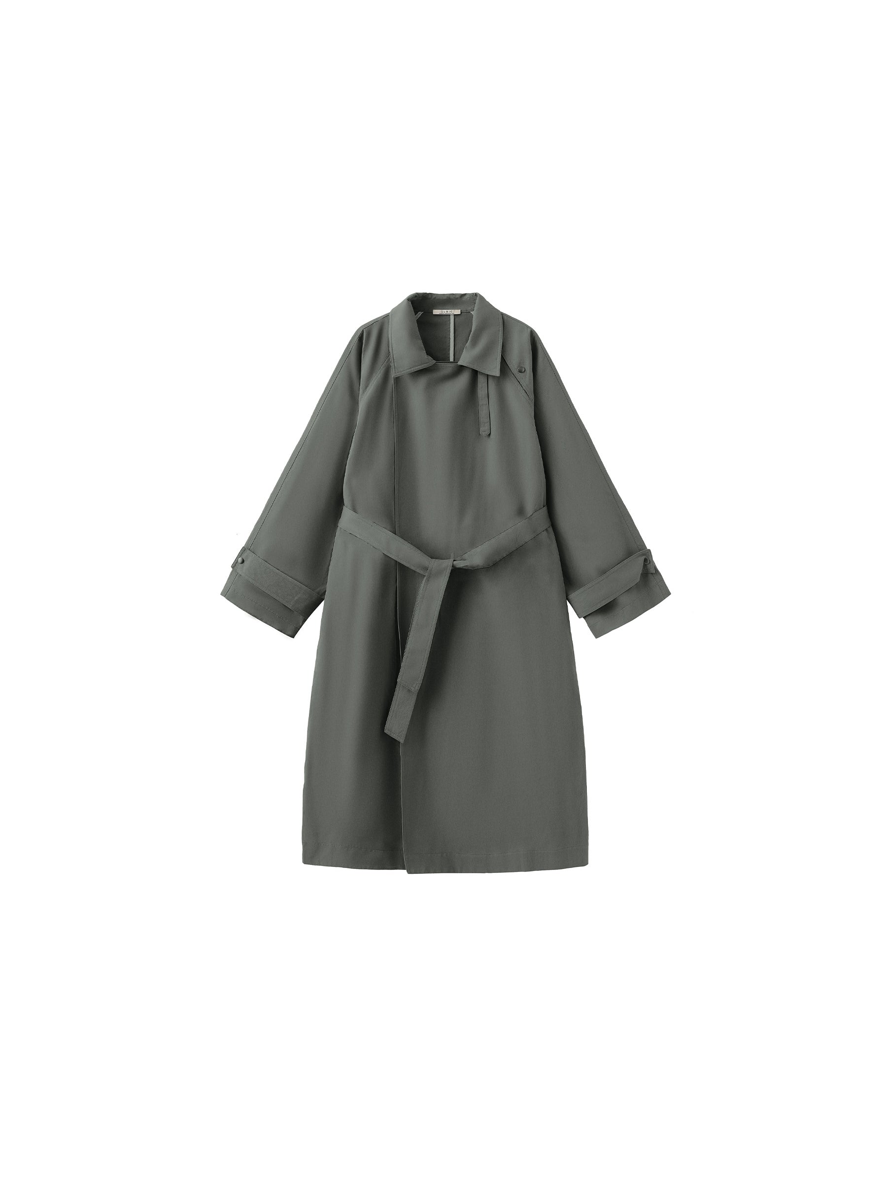 Oversized Large Lapel Long Trench Coat-13