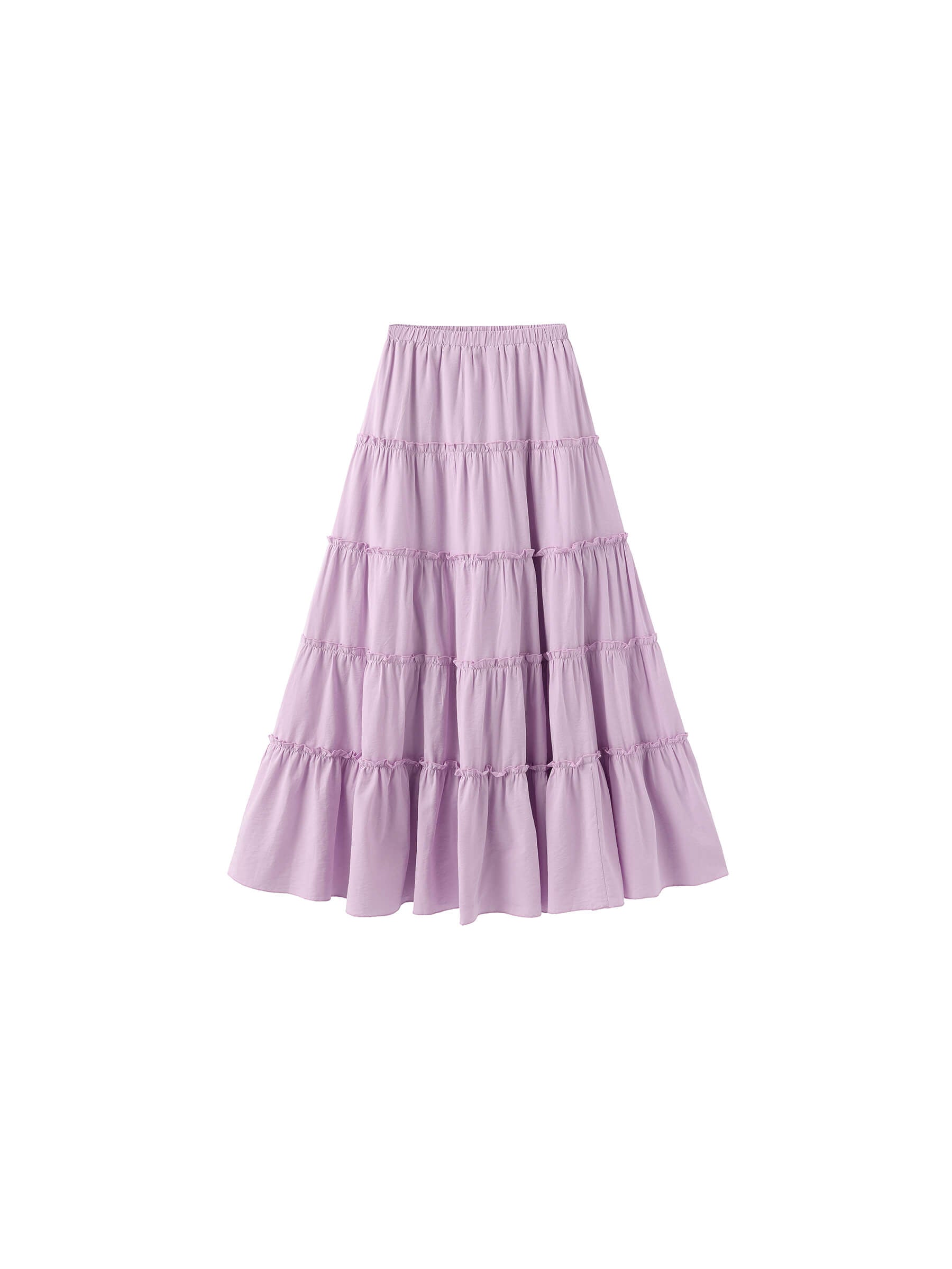 High-Waisted A-Line Maxi Flowy Skirt-15