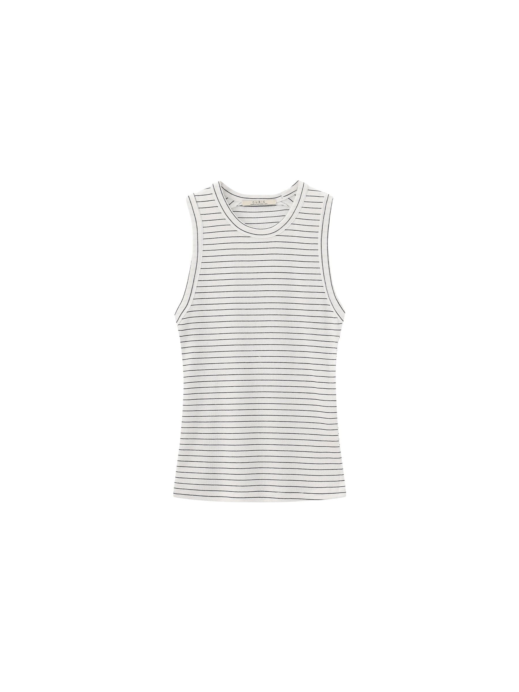 CUBIC Lyocell Striped Linen Vest-13