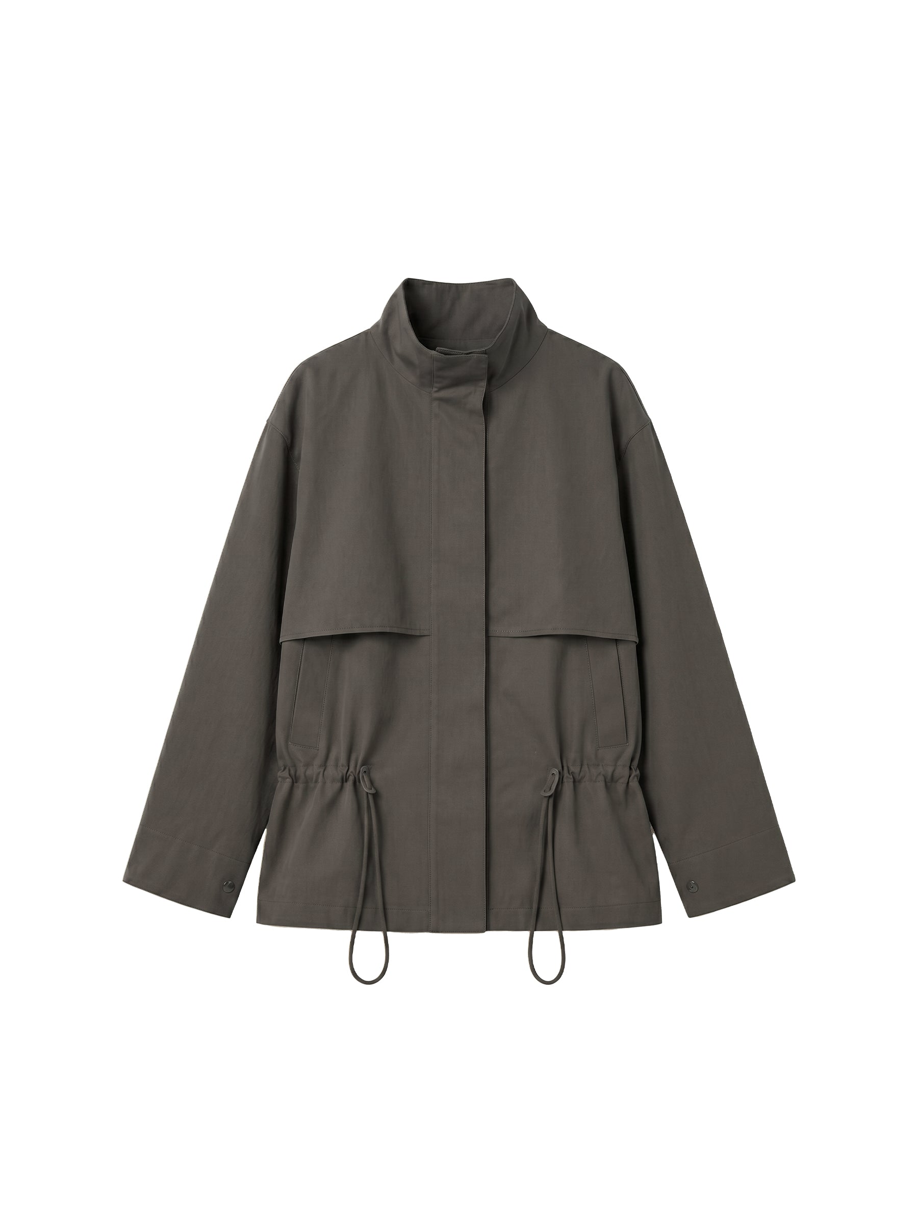 CUBIC Drawstring Cotton Field Jacket-13