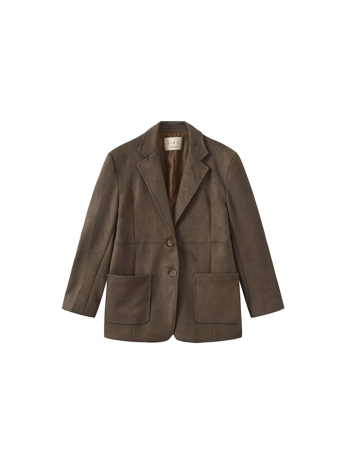 ONE BY CUBIC Silky Tailored Suede Jacket-22