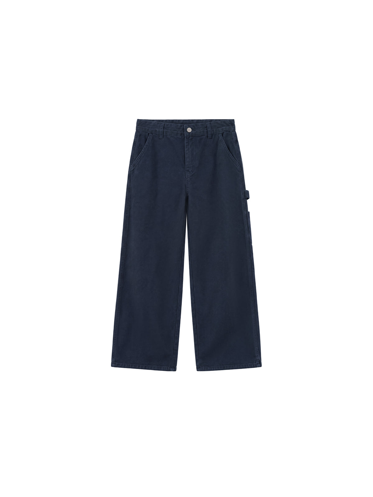 Washed Cotton Wide Leg Jeans-13
