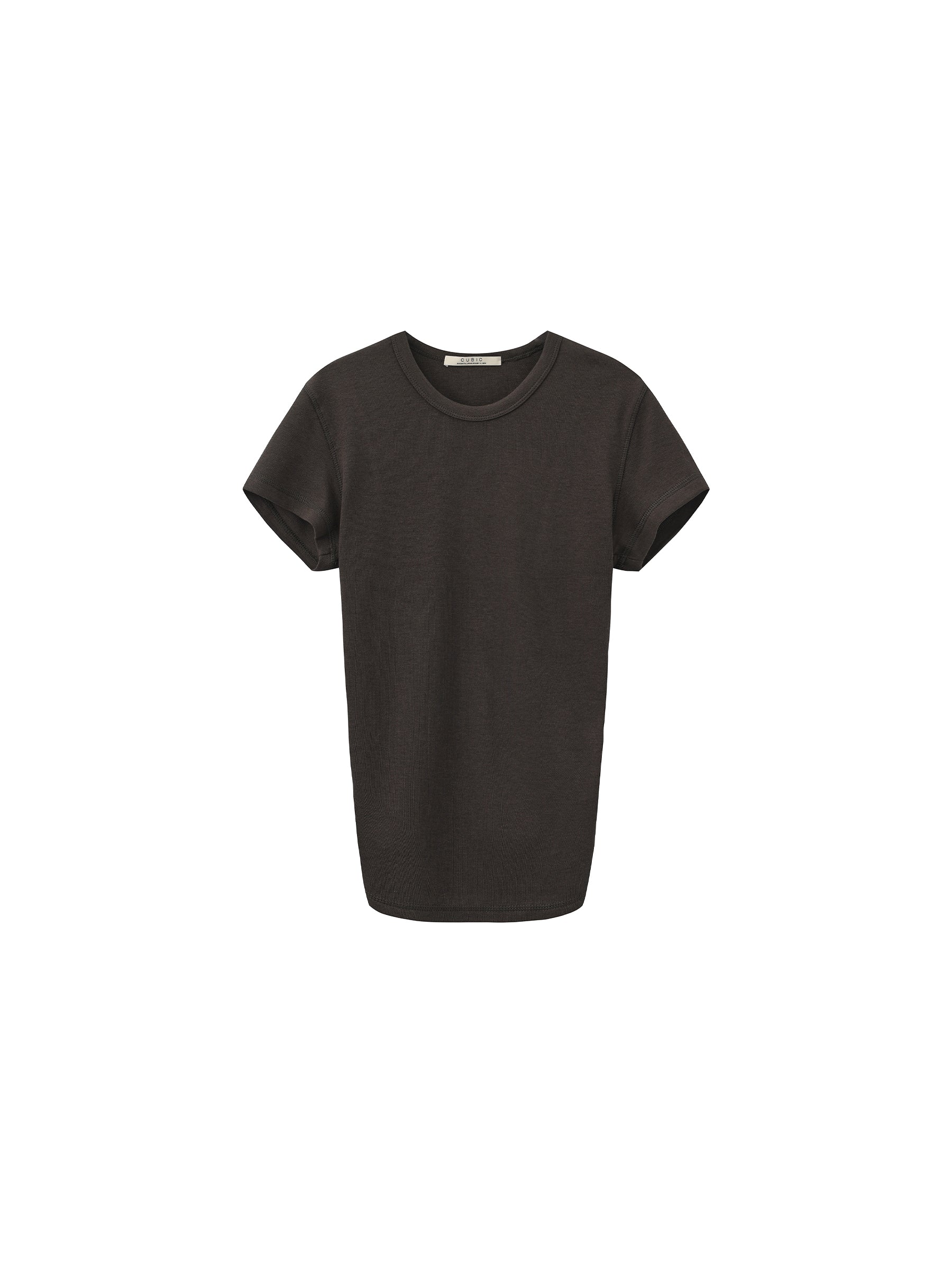 CUBIC Slim Cropped Crew Neck Top-13