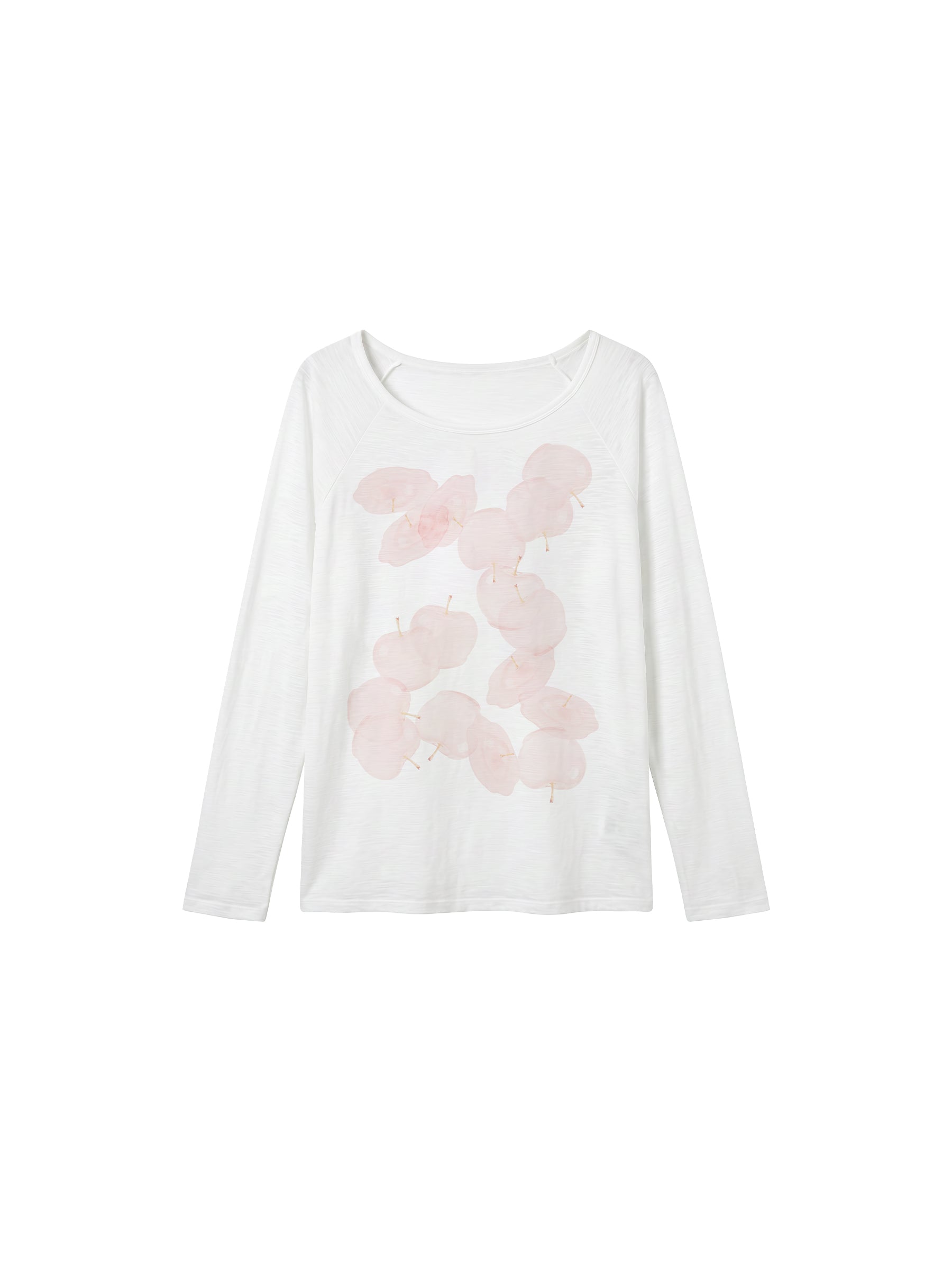 CUBIC Boat Neck Apple Print  Long-Sleeve Top-13