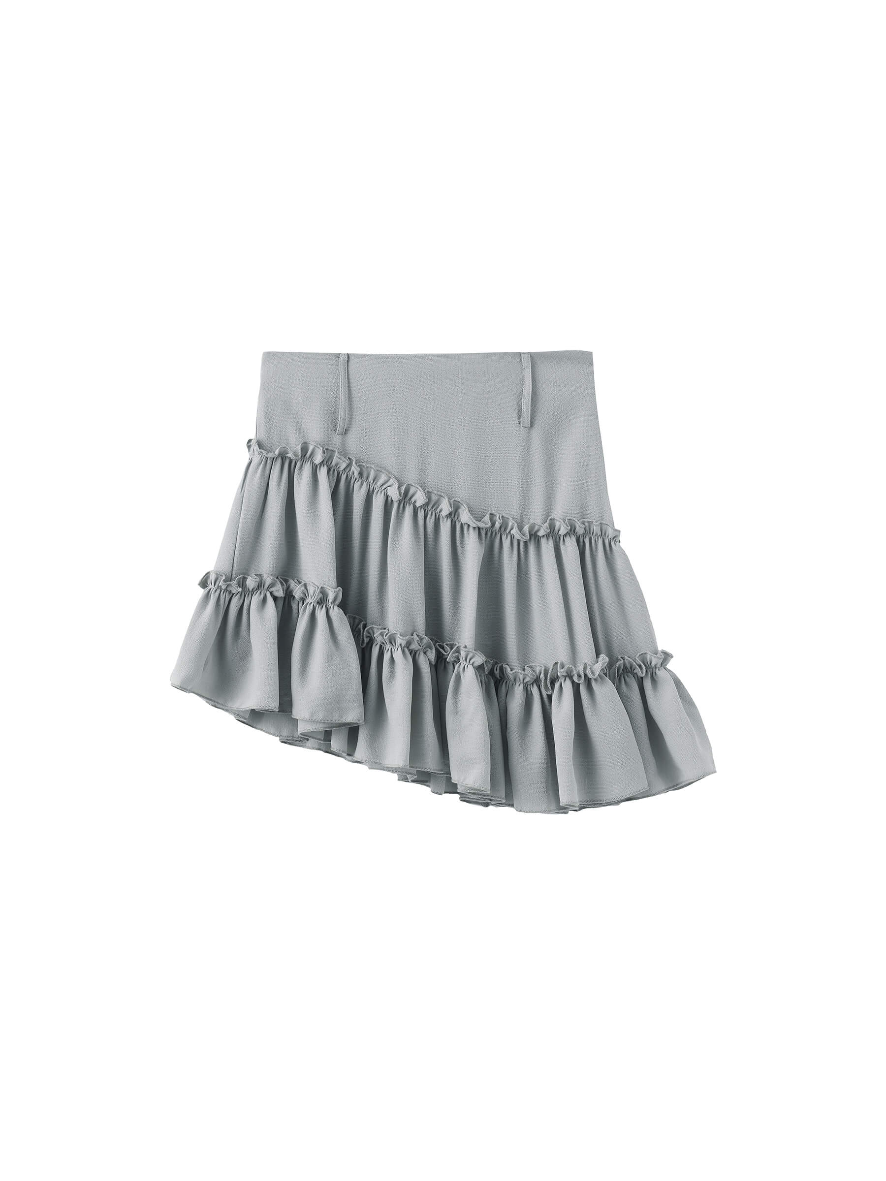 Asymmetrical Ruffled Mini Skirt-15