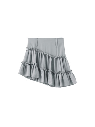 Asymmetrical Ruffled Mini Skirt