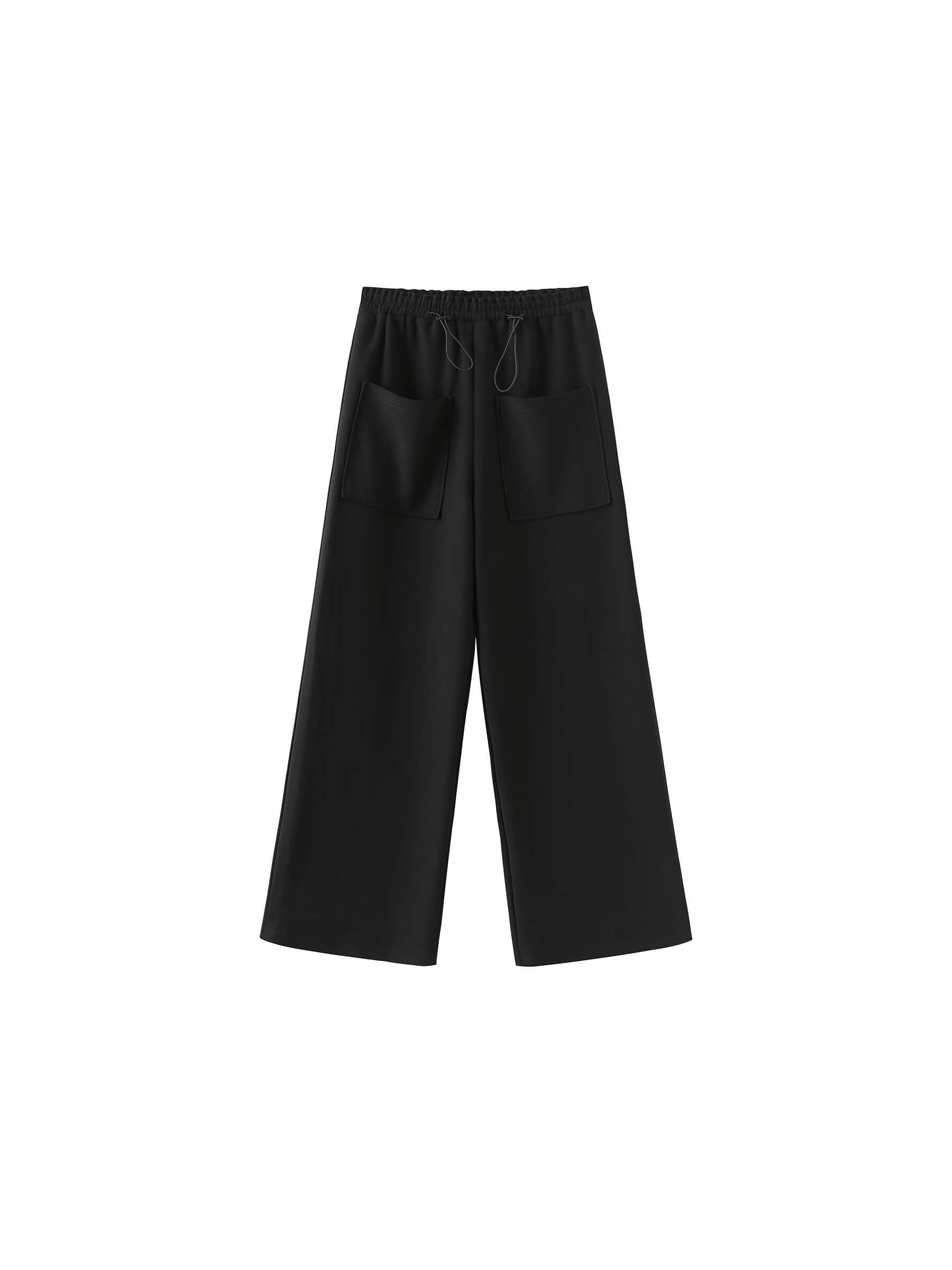 Double Drawstring Wide Leg Trousers-15