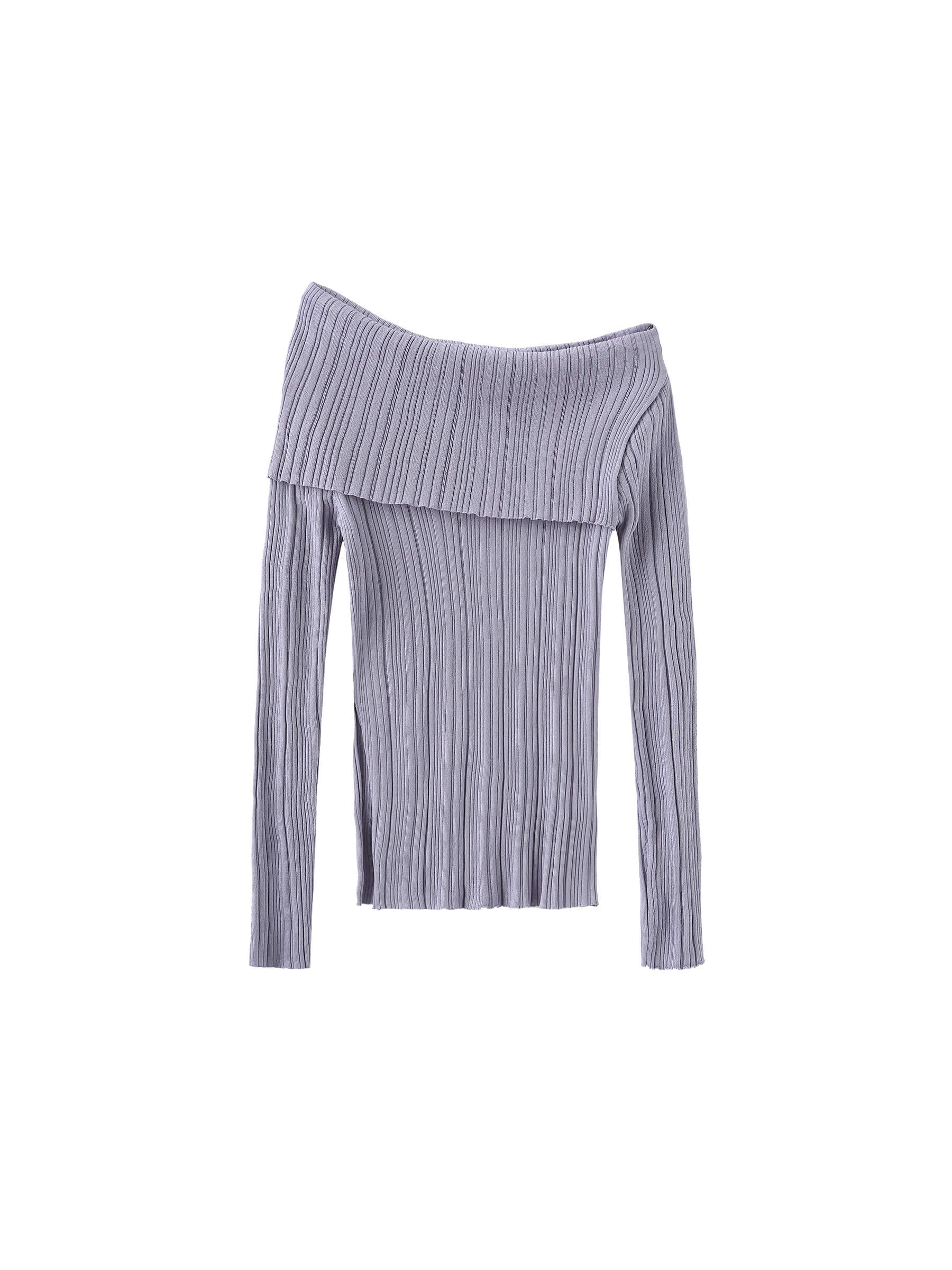 Off-Shoulder Long Sleeve Fitted Top-15