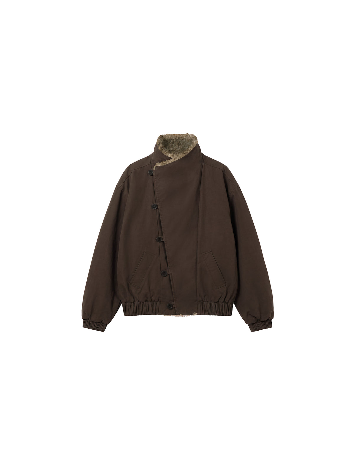 CUBIC Oversized Faux-Fur Collar Down Jacket-13