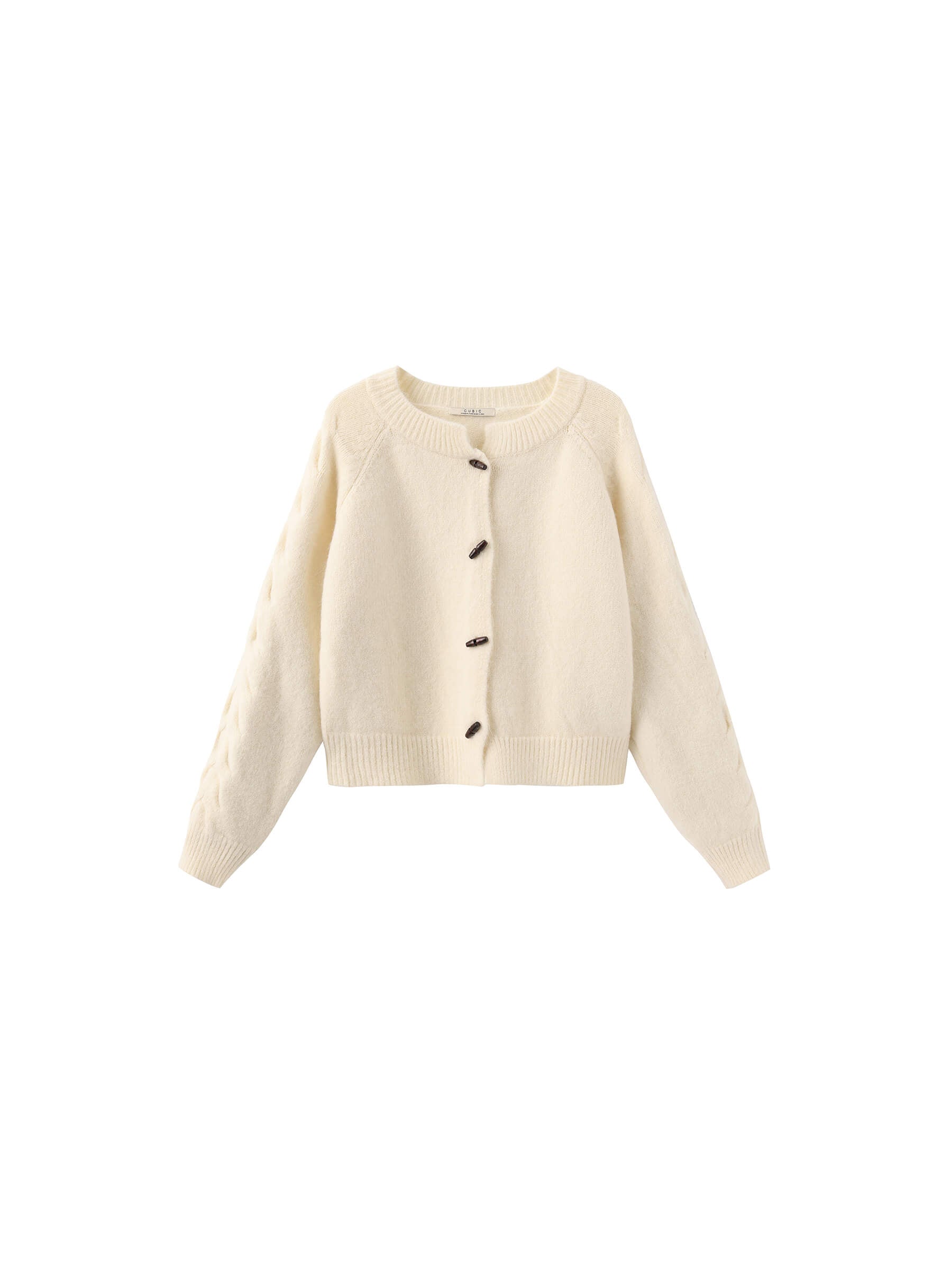 Crew Neck Short Knit Cardigan-15