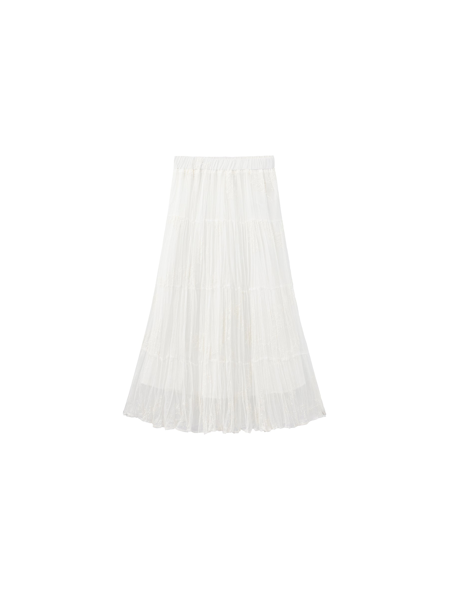 CUBIC Textured A-Line Embroidered Skirt(Pre order: 7 days)-13