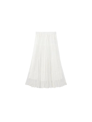 CUBIC Textured A-Line Embroidered Skirt(Pre order: 7 days)