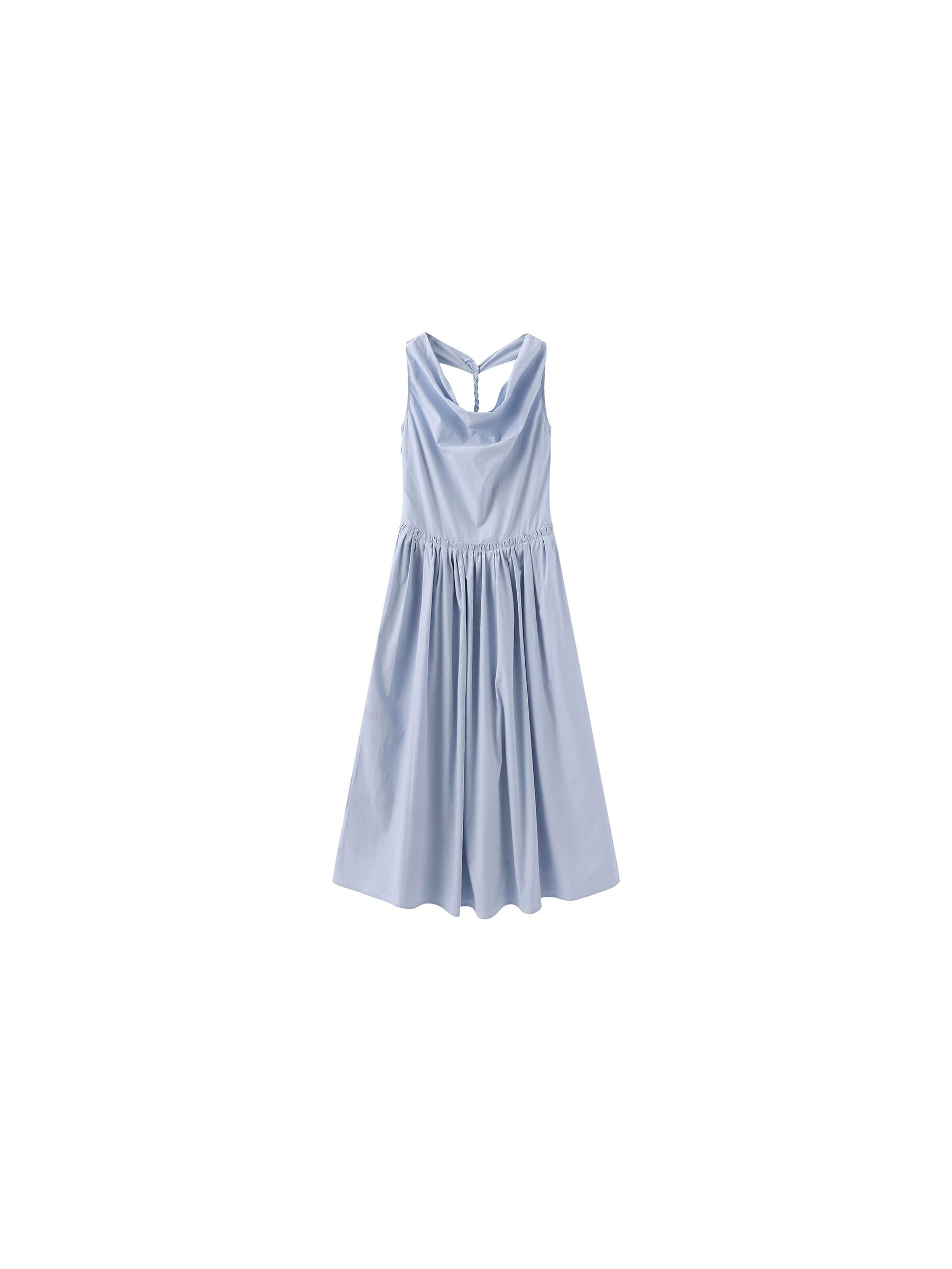 CUBIC 100% Cotton Halter Neck Cowl Dress-13