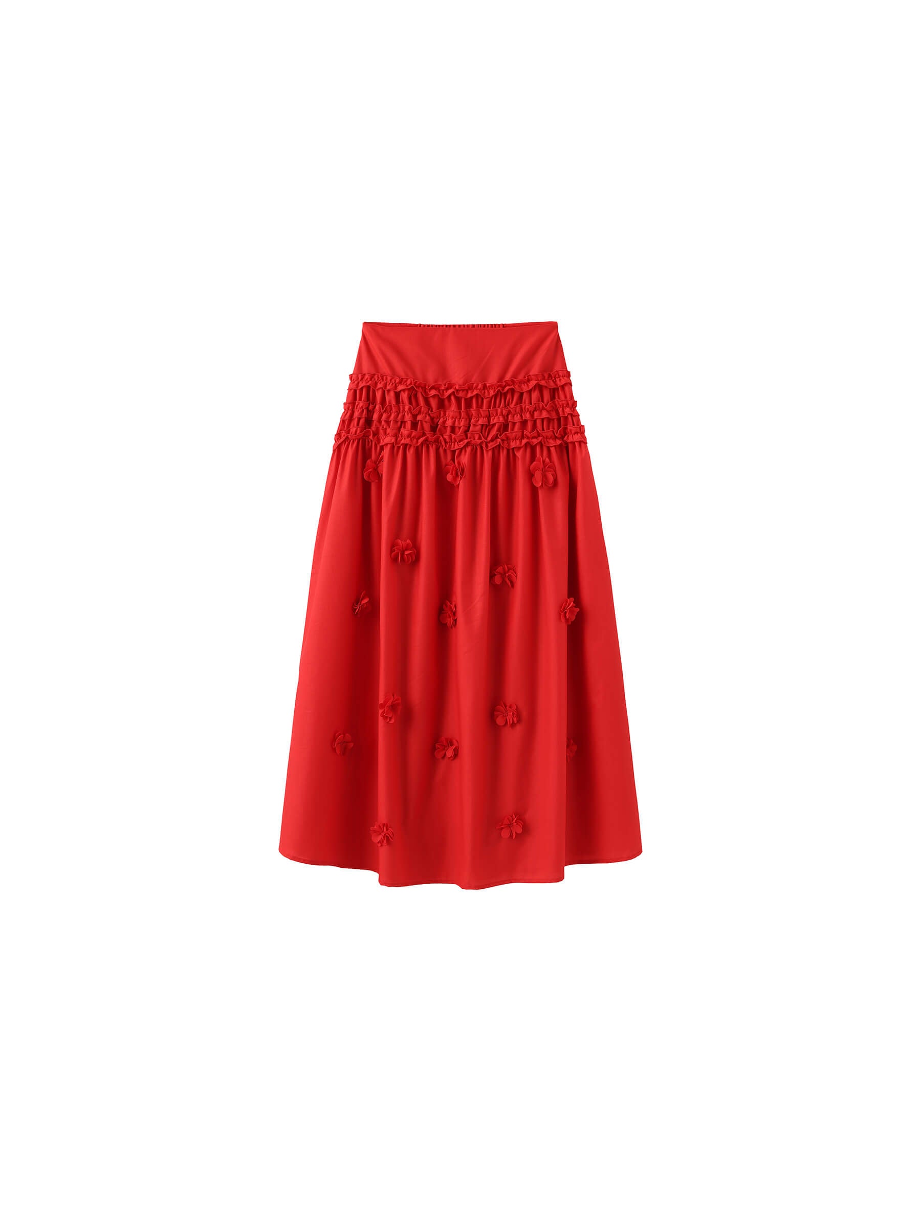 3D Floral Maxi Skirt-15