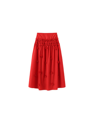 3D Floral Maxi Skirt