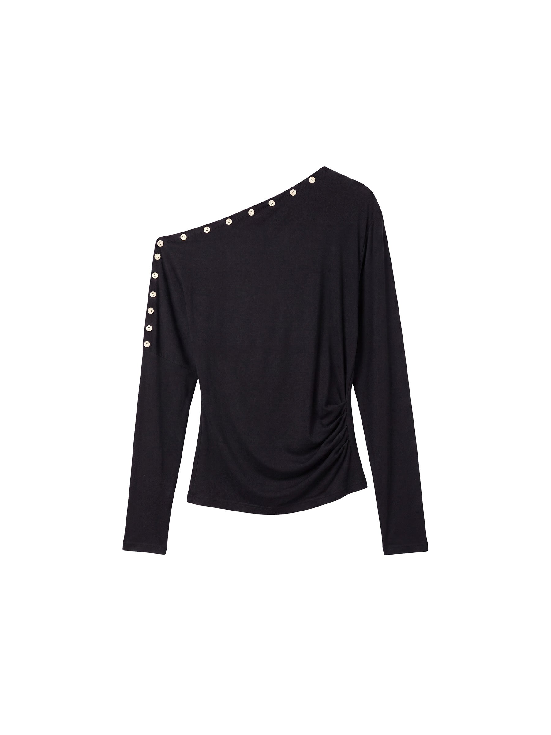 Sheer Off-Shoulder Long Sleeve Top-13