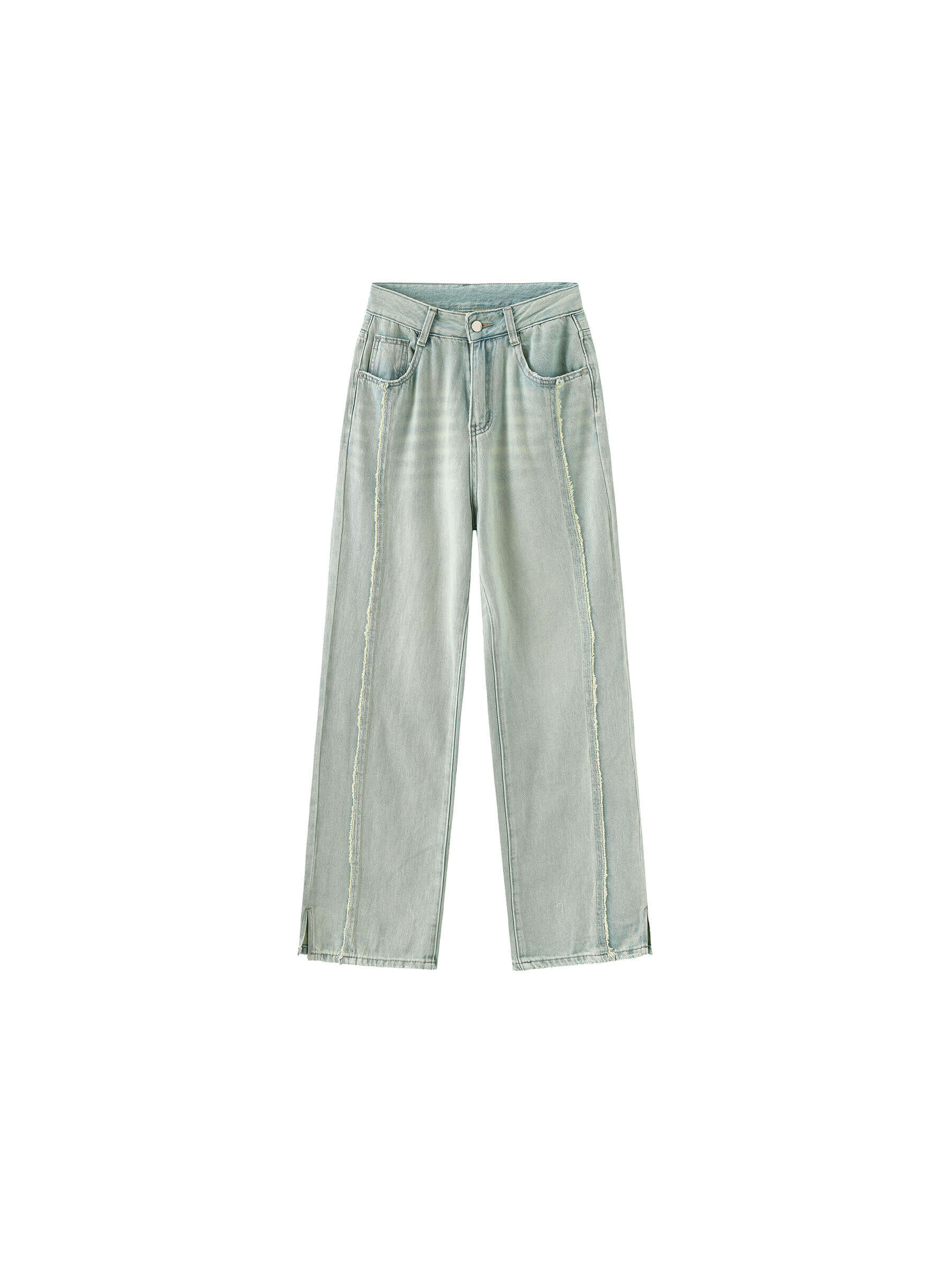Fray Panelled Wide Leg Jeans-15