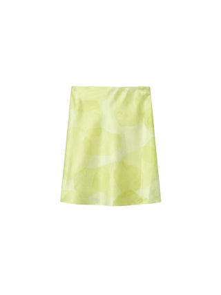 CUBIC Satin A-Line Midi Slip Skirt