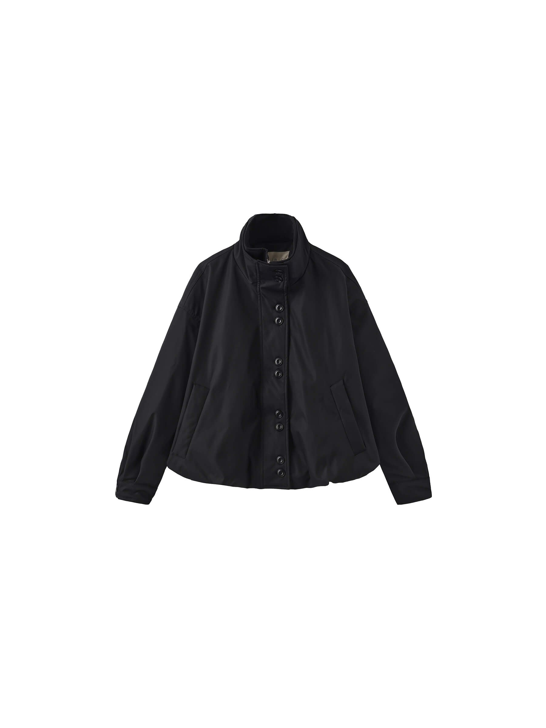Short High Collar Zip Up Down Coat-8