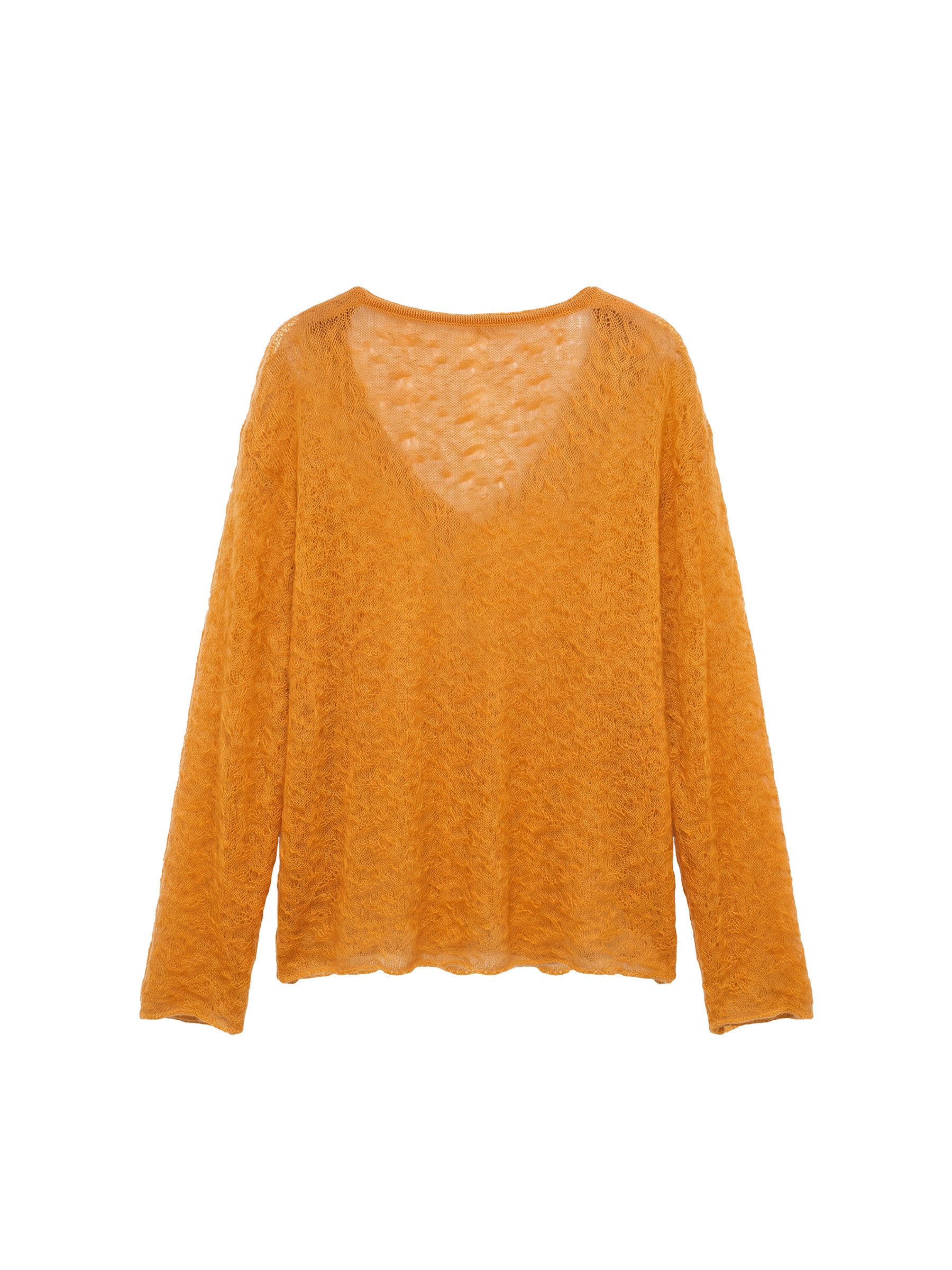 CUBIC Mohair Wool V-Neck Knit Top-13