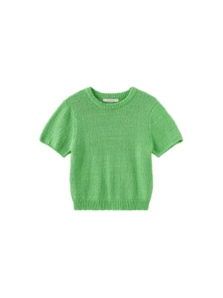 Round Neck Loose Knit T-Shirt