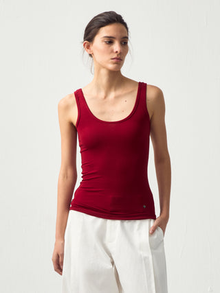 CUBIC Lyocell Wool Blend U-Neck Fitted Tank