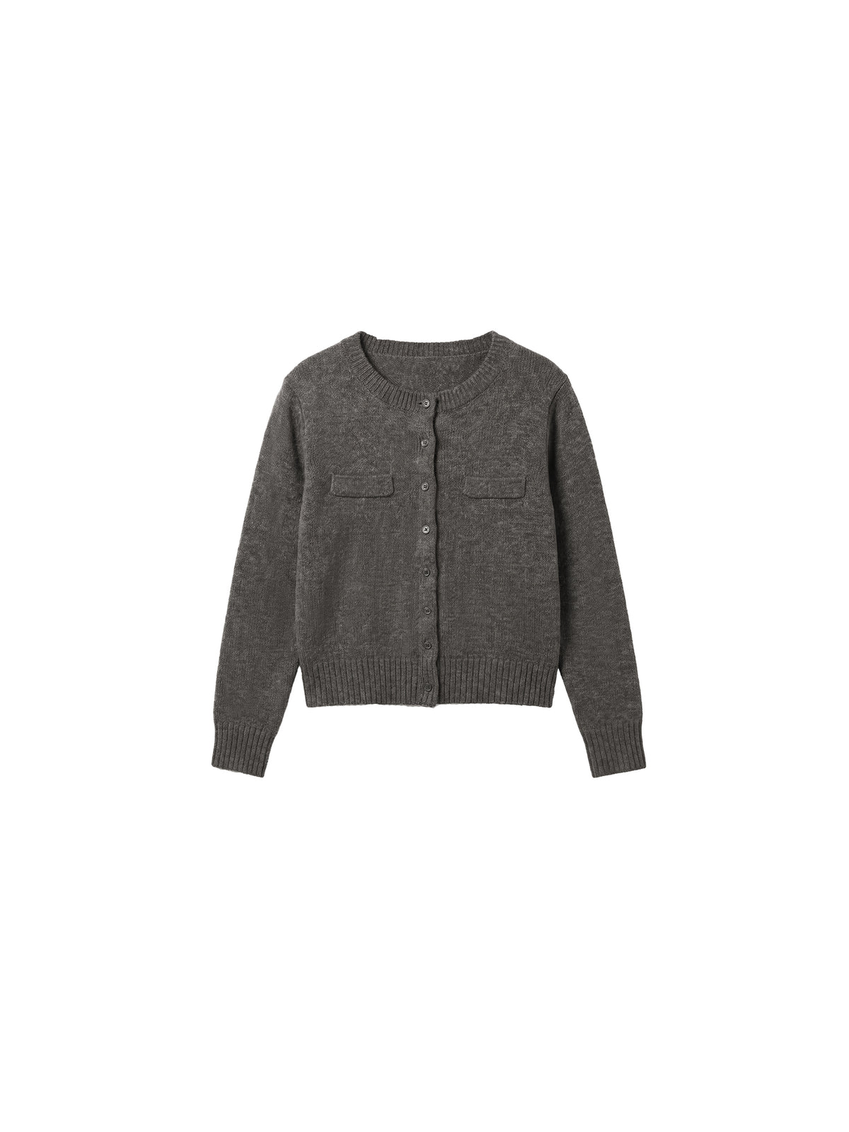 CUBIC Marled Knit Button-Up Cardigan-13