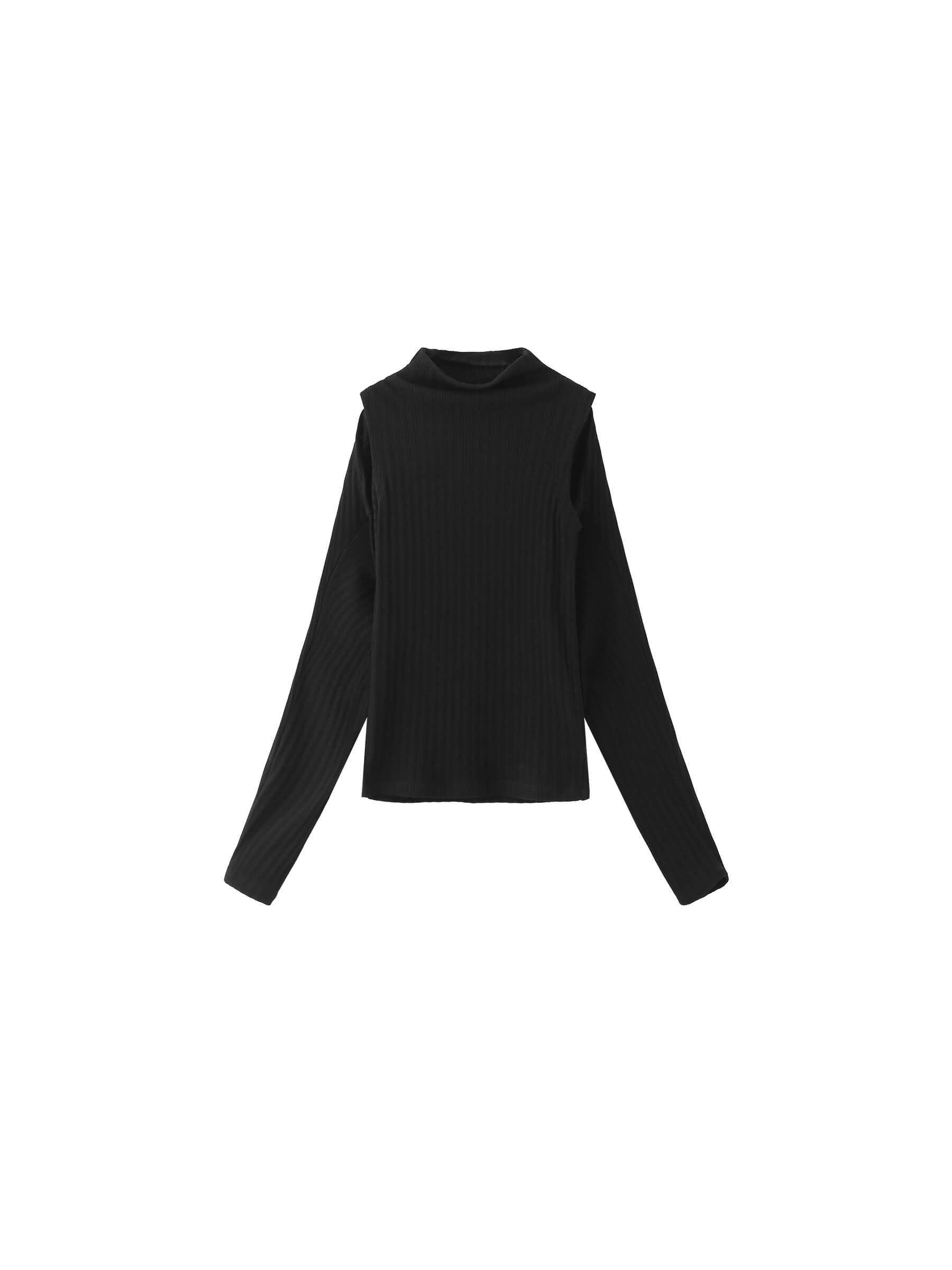 Detachable Knit Long Sleeve Top-13