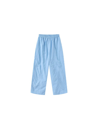 Loose-Fit Elastic Waist Tapered Trousers
