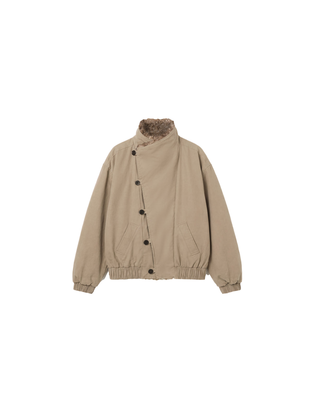 CUBIC Oversized Faux-Fur Collar Down Jacket-14
