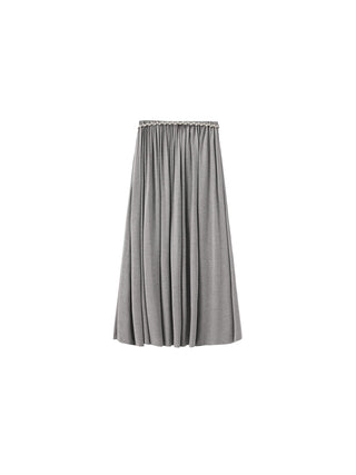 Pleated Hand-Braided High-Stretch Maxi Skirt