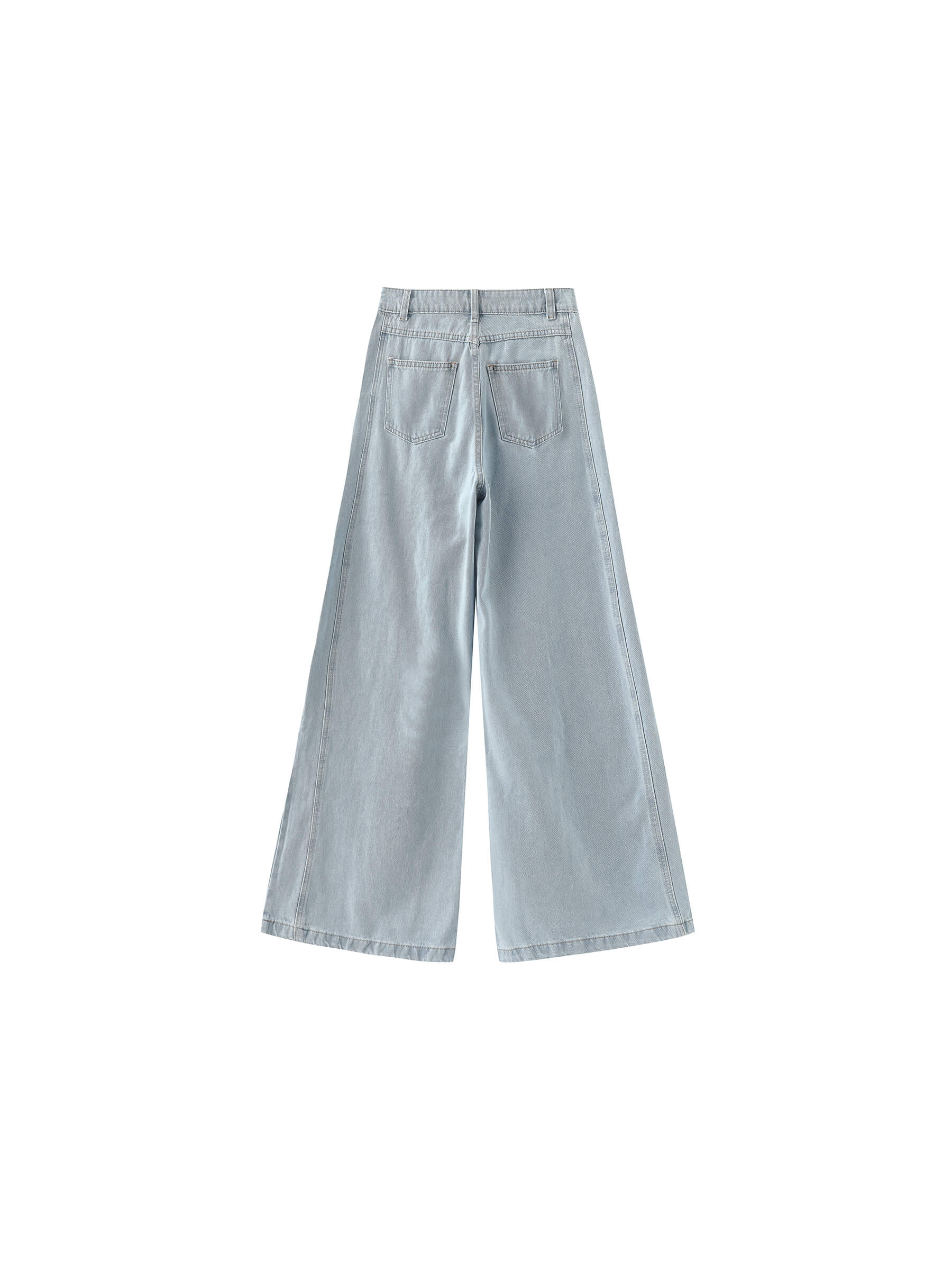 Front Stitch Wide Leg Jeans-18