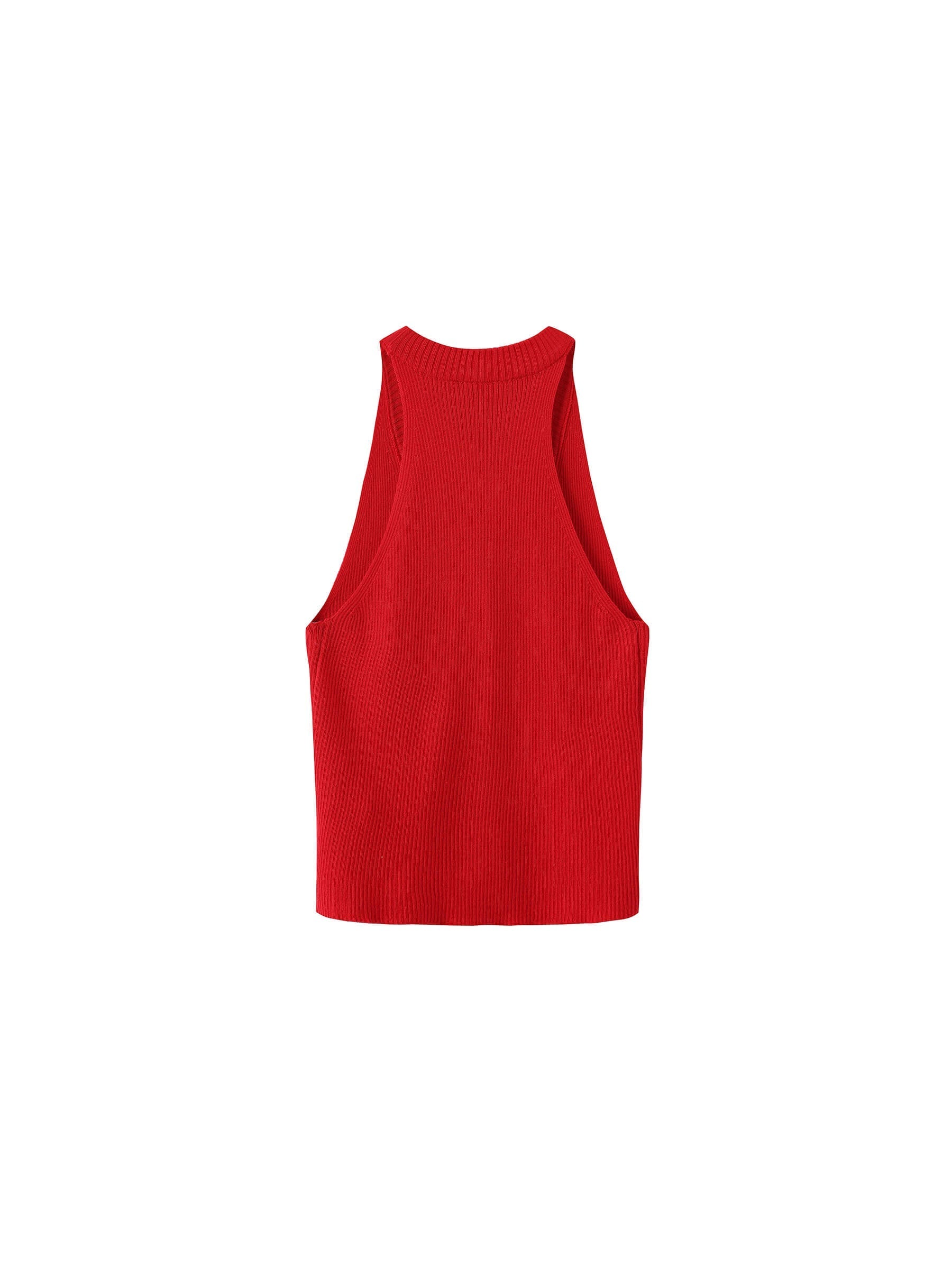 Halter Neck Off-Shoulder Cardigan Vest-16