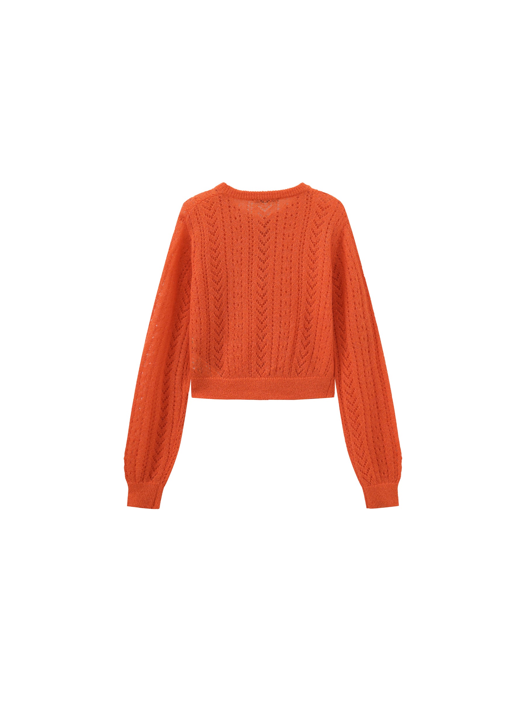 Cropped Open-Knit Cardigan-14