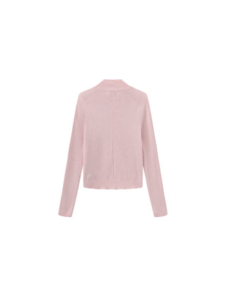 Two-Way Zip Layered Knit Jacket