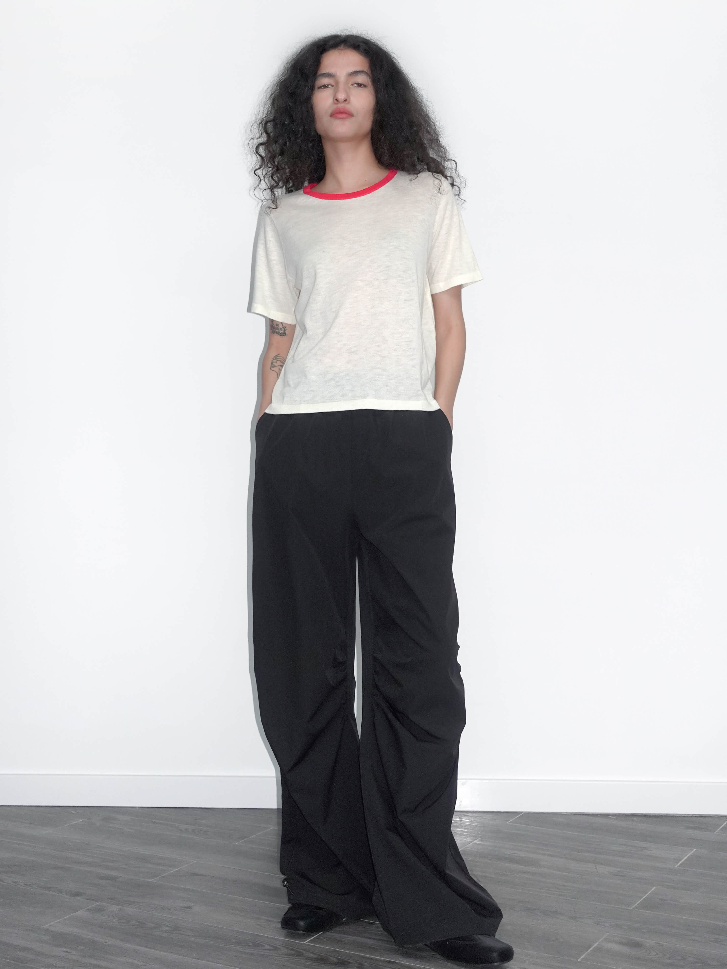 Loose Parachute Trousers with Elastic Waist-16