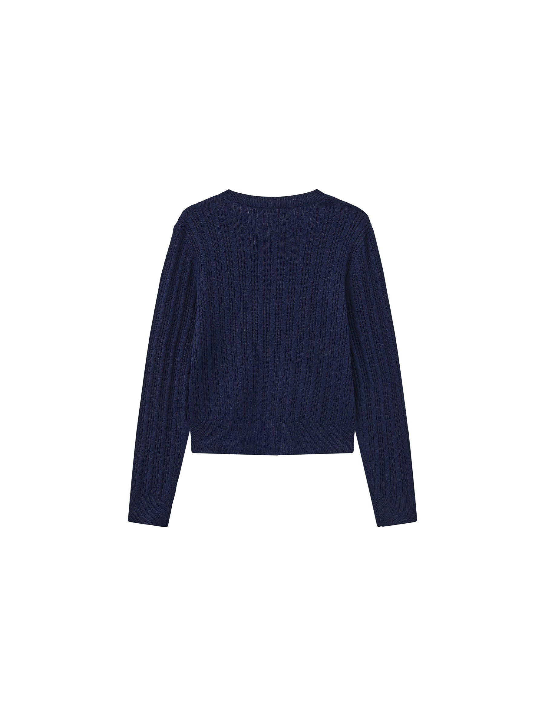 Cable-Knit Cropped Cardigan-14