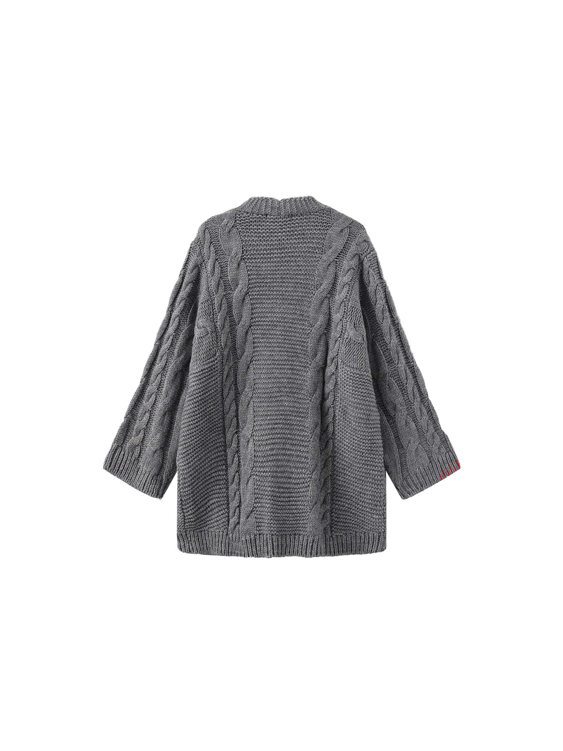 Cable Knit Cardigan with Wool Blend-16